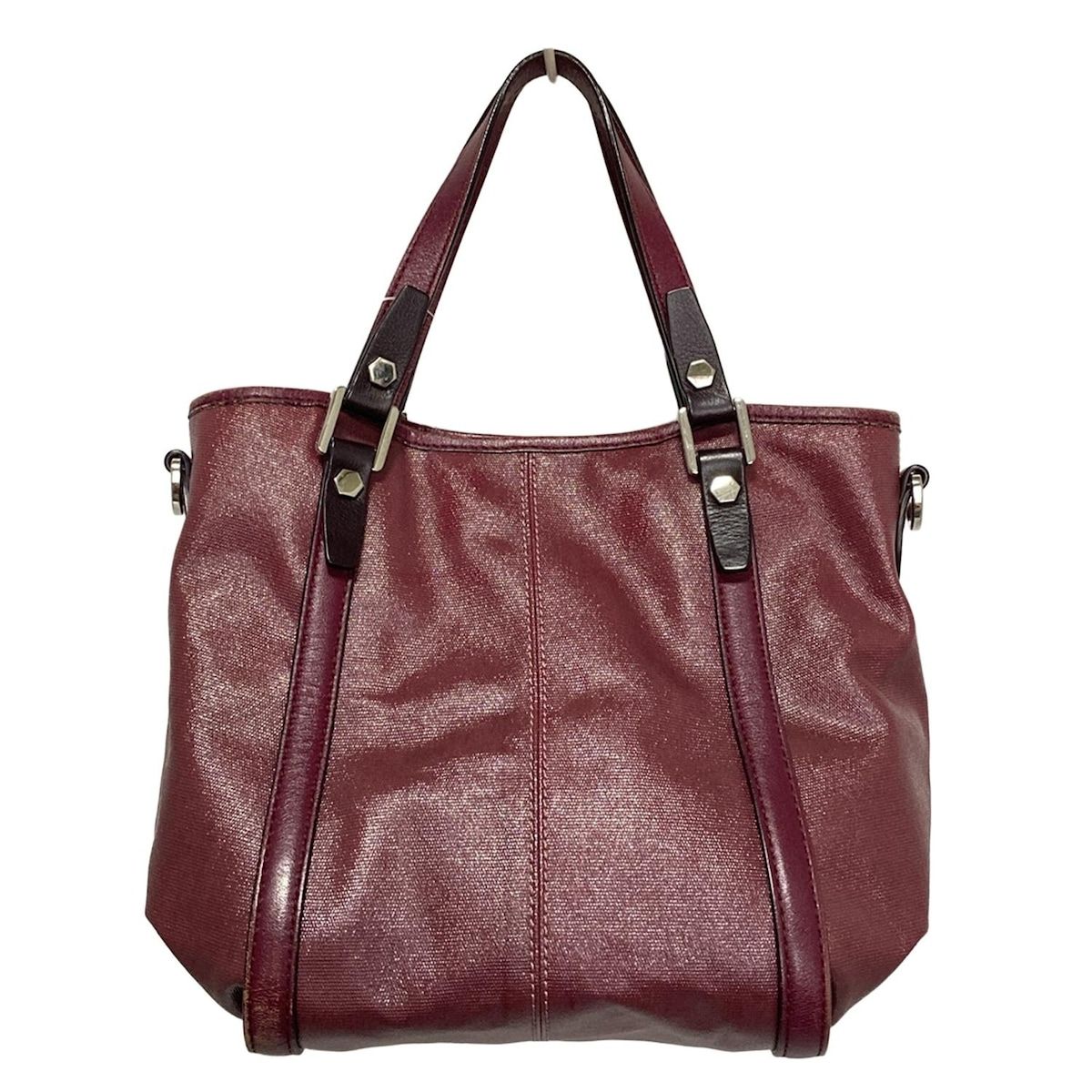 2506-119｜美品｜トッズ ハンドバッグ レザー ボルドー TOD'S(トッズ) トートバッグ - ボルドー レザー - メルカリ