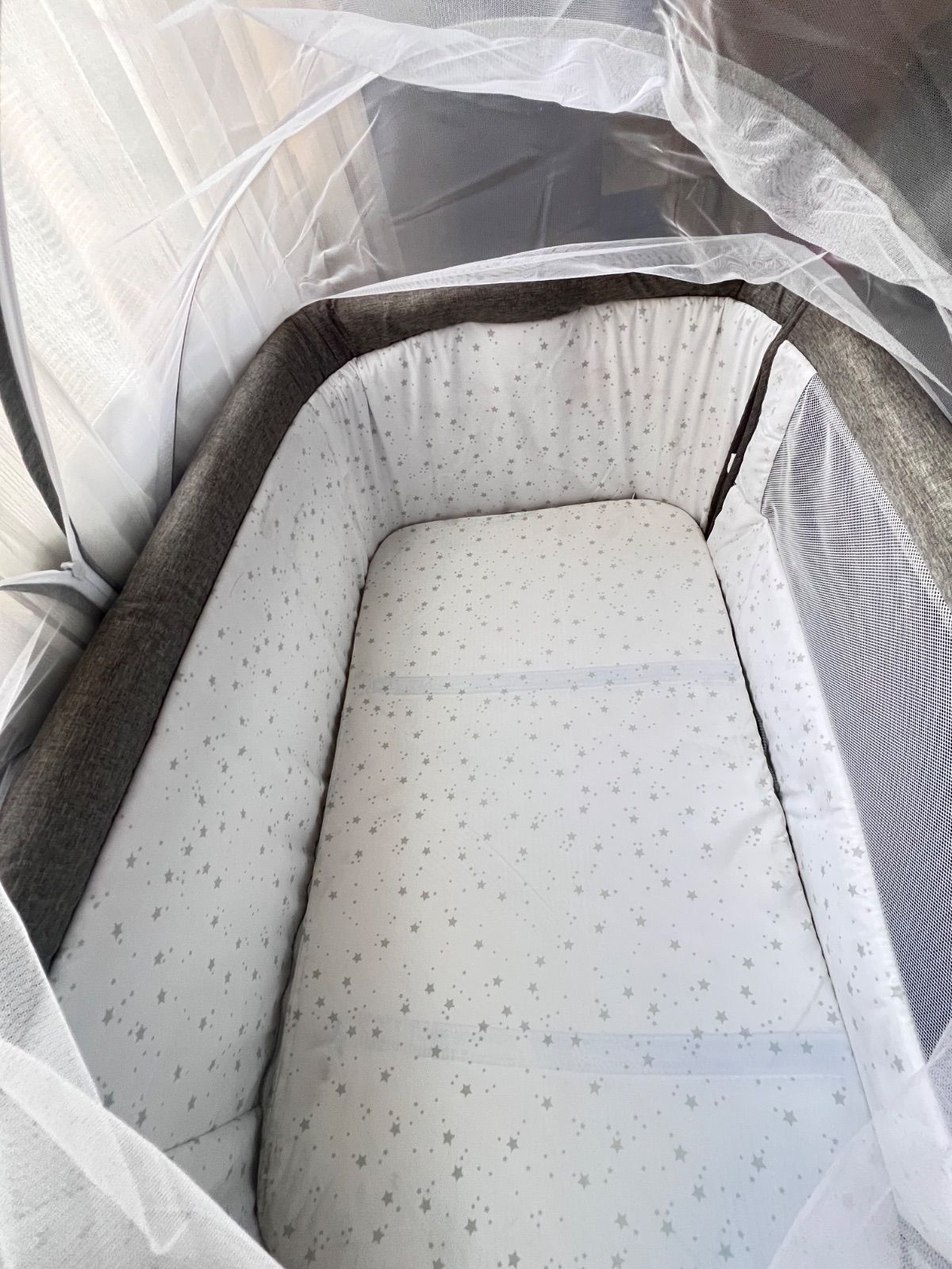 新品】正規品HZDMJベビーベッド添い寝折りたたみ ハイローベッドグレー