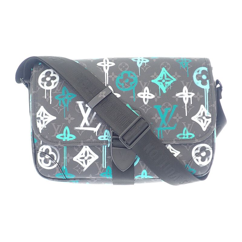 ルイヴィトン LOUIS VUITTON アーチー メッセンジャー M 21394 ショルダーバッグ モノグラムエクリプス ブラック 黒 メンズ グラフィティ Aランク