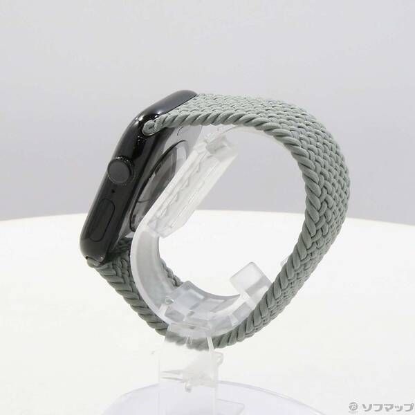 〔 品〕 Apple Watch Series 11 GPS 46 mm ジェットブラックアルミニウムケース グリーングレイブレイデッドソロループ 258