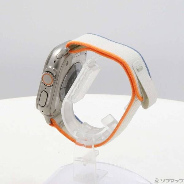 〔 品〕 Apple Watch Ultra 2 GPS Cellular 49 mm チタニウムケース オレンジ ベージュトレイルループ 262