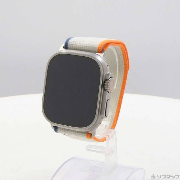 〔 品〕 Apple Watch Ultra 2 GPS Cellular 49 mm チタニウムケース オレンジ ベージュトレイルループ 262