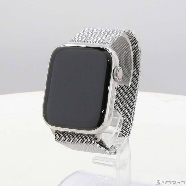 〔 品〕 Apple Watch Series 8 GPS Cellular 45 mm シルバーステンレススチールケース シルバーミラネーゼループ 258