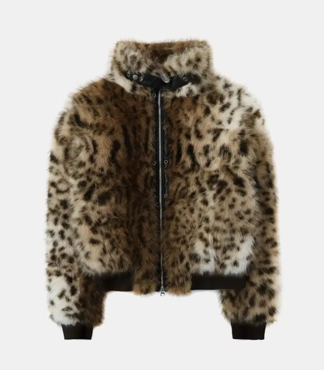 バッドブラッド バイパー81 ハイネック ファー ジャケット レオパード