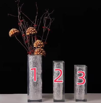 装飾 花瓶 透明 直方体 北欧 モダン フラワーベース おしゃれ 花器 観葉植物 インテリア 雑貨 一輪挿し ギフト プレゼント ガーデニング