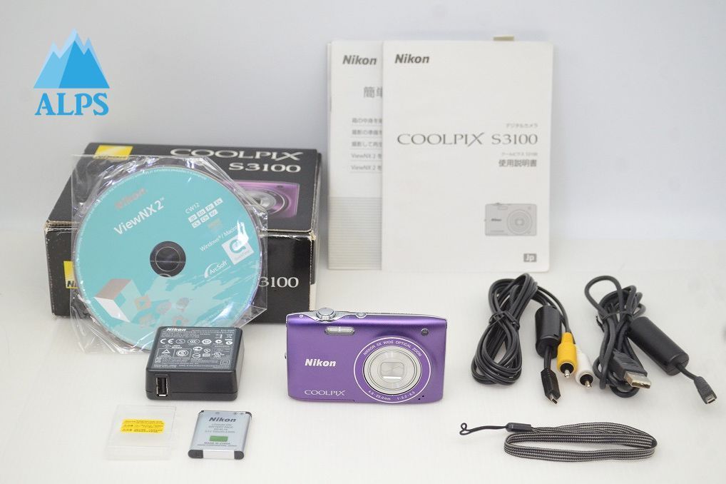 Nikon ニコン COOLPIX S 3100 コンパクトデジタルカメラ パープル 元 251205 c
