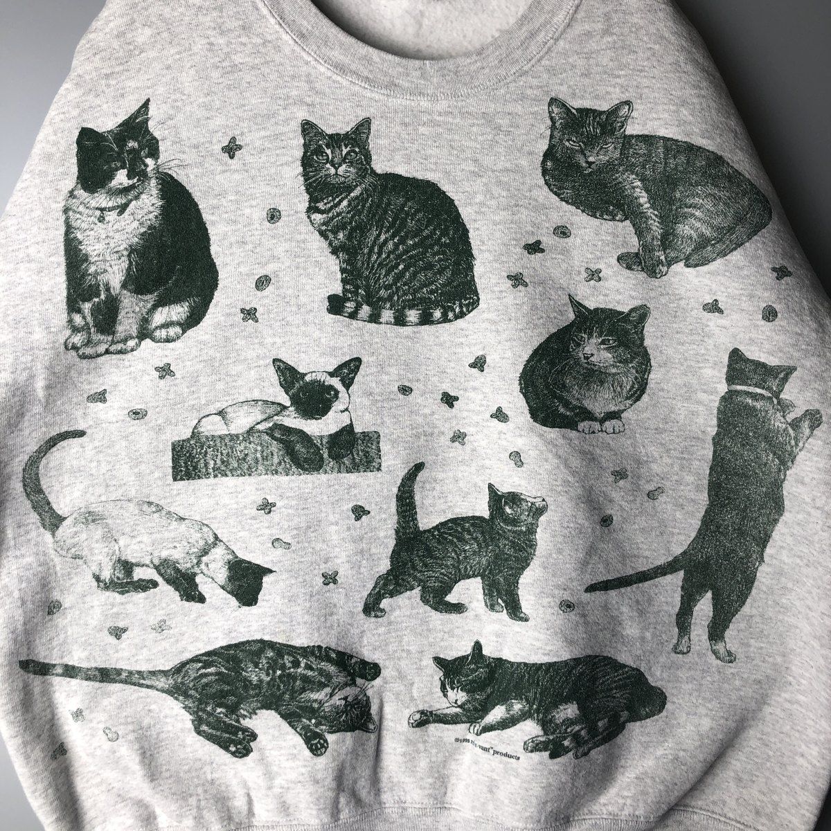 古着 90年代 rel e vant products 総柄 ネコ柄 アニマル スウェットシャツ トレーナー USA製 メンズXL相当 ヴィンテージ/eaa596496