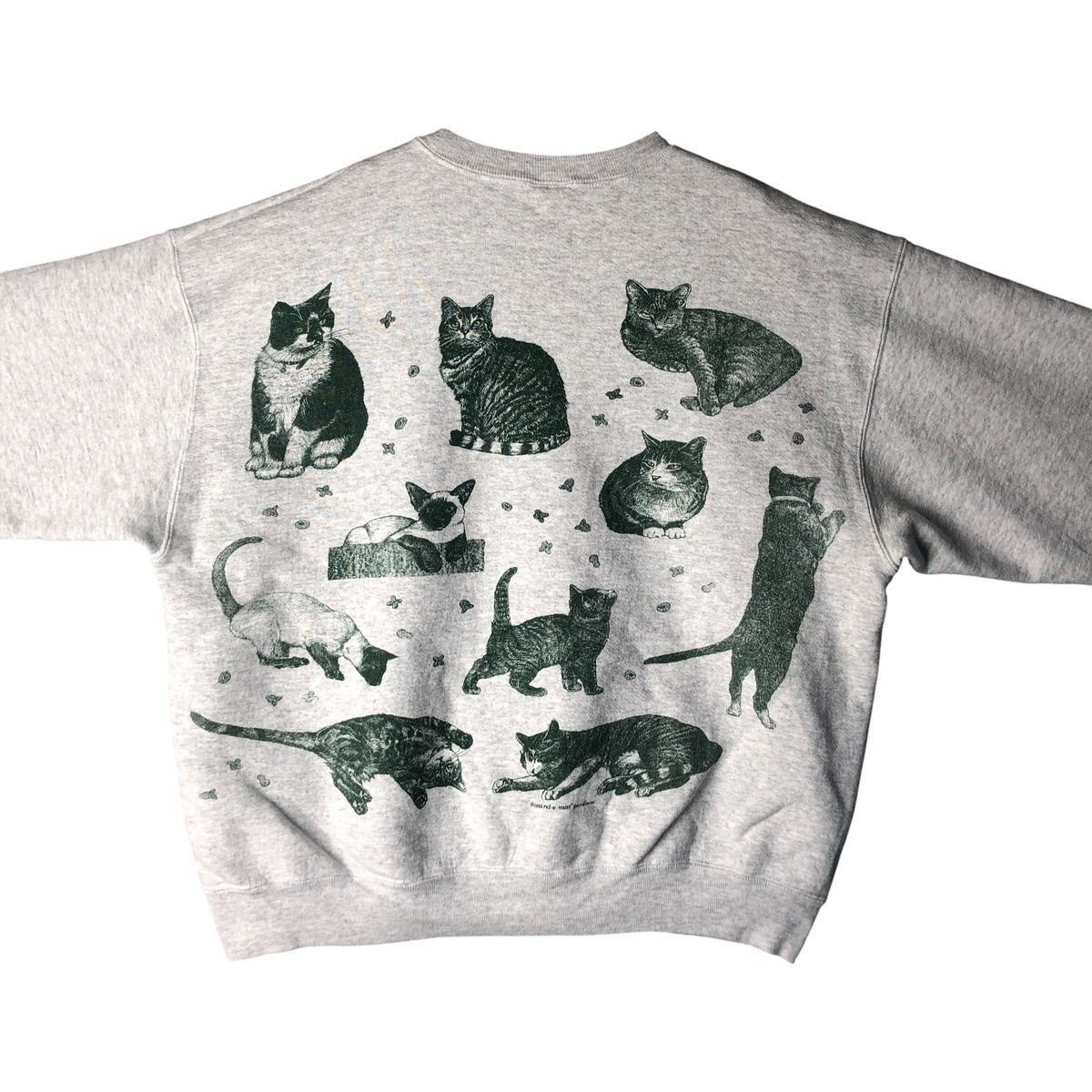 古着 90年代 rel e vant products 総柄 ネコ柄 アニマル スウェットシャツ トレーナー USA製 メンズXL相当 ヴィンテージ/eaa596496