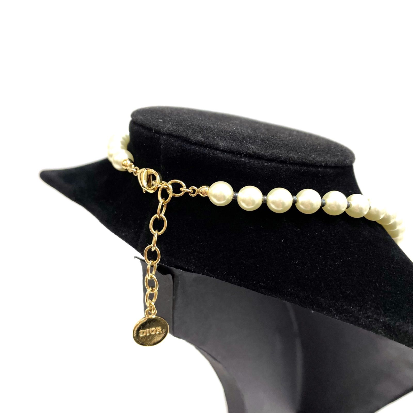 Christian Dior クリスチャンディオール チョーカー ネックレス CDロゴ ゴールド 55278