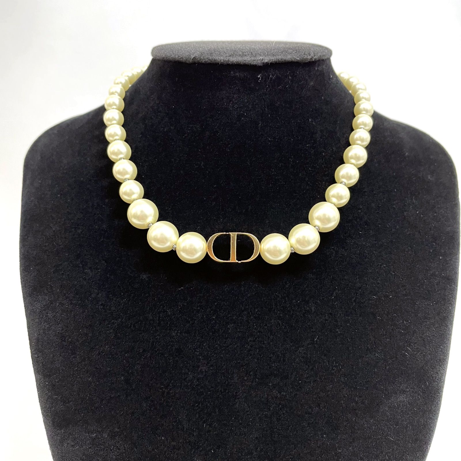 Christian Dior クリスチャンディオール チョーカー ネックレス CDロゴ ゴールド 55278