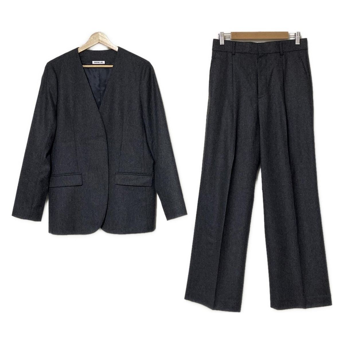 EVERYDAY I LIKE. エブリデイアイライク レディースパンツスーツ レディース - ダークグレー