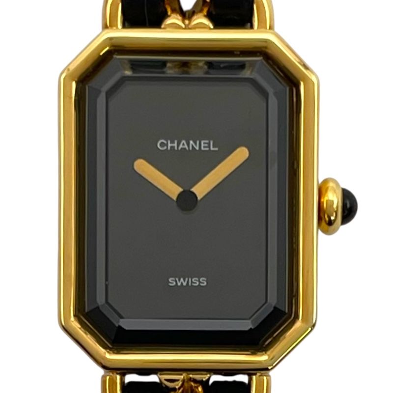 シャネル CHANEL プルミエール ブラック GP クオーツ レディース 腕時計