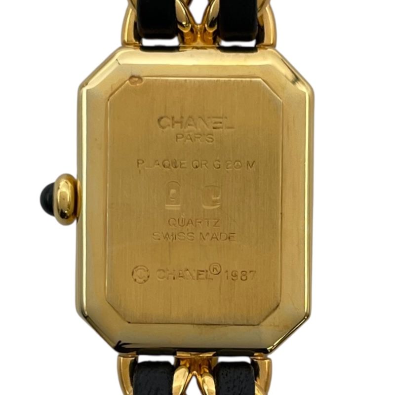 シャネル CHANEL プルミエール ブラック GP クオーツ レディース 腕時計