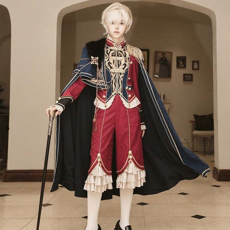 皇室栄光ロリータ 可愛いLolita ケープ トップス パンツのおしゃれセット 上品クラシカル風 甘めガーリースタイル 撮影 お出かけ イベント コスプレ 仮装 衣装 レディース 体型カバー フェミニン華やかコーデ