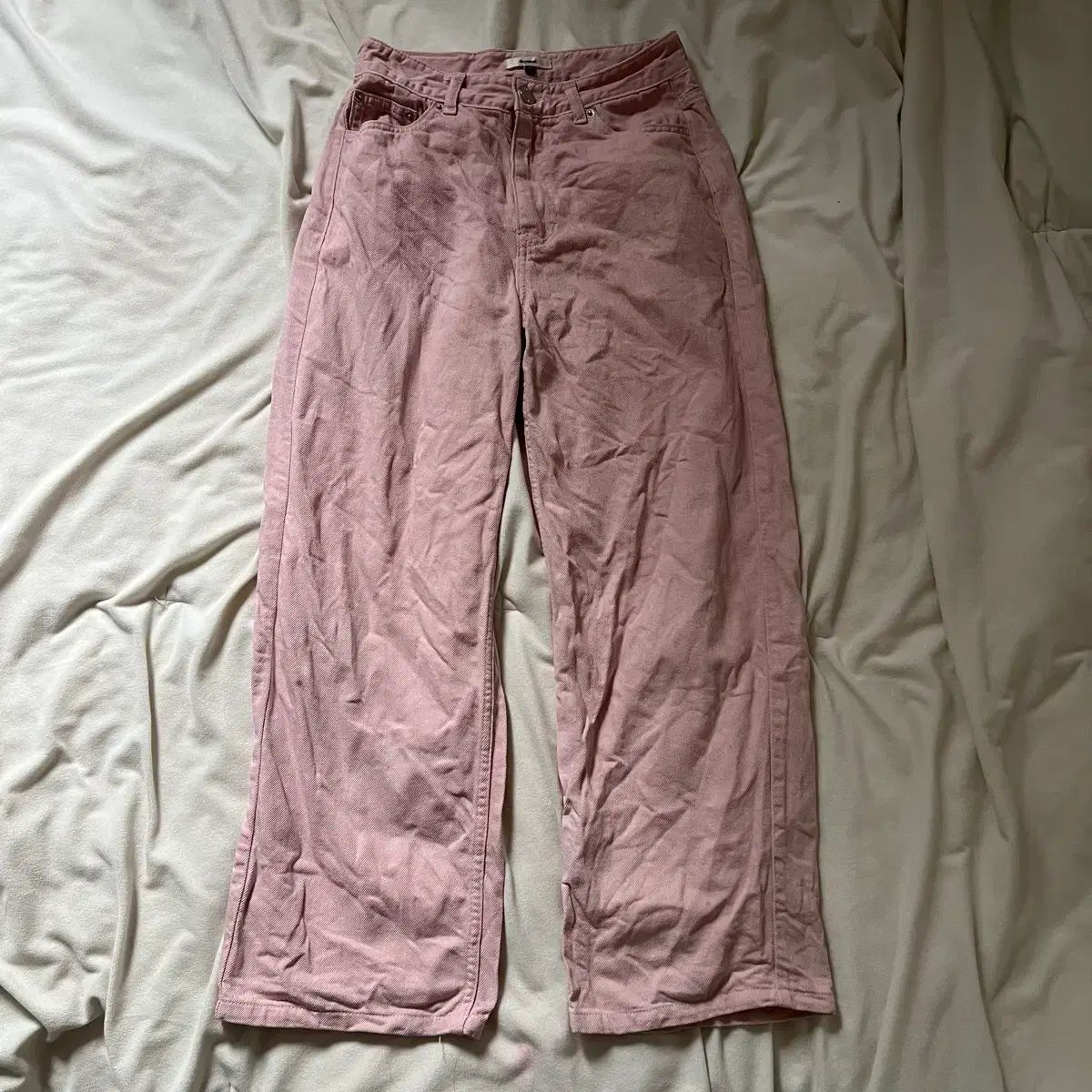 ディパウンド ピンク ワイド デニム S