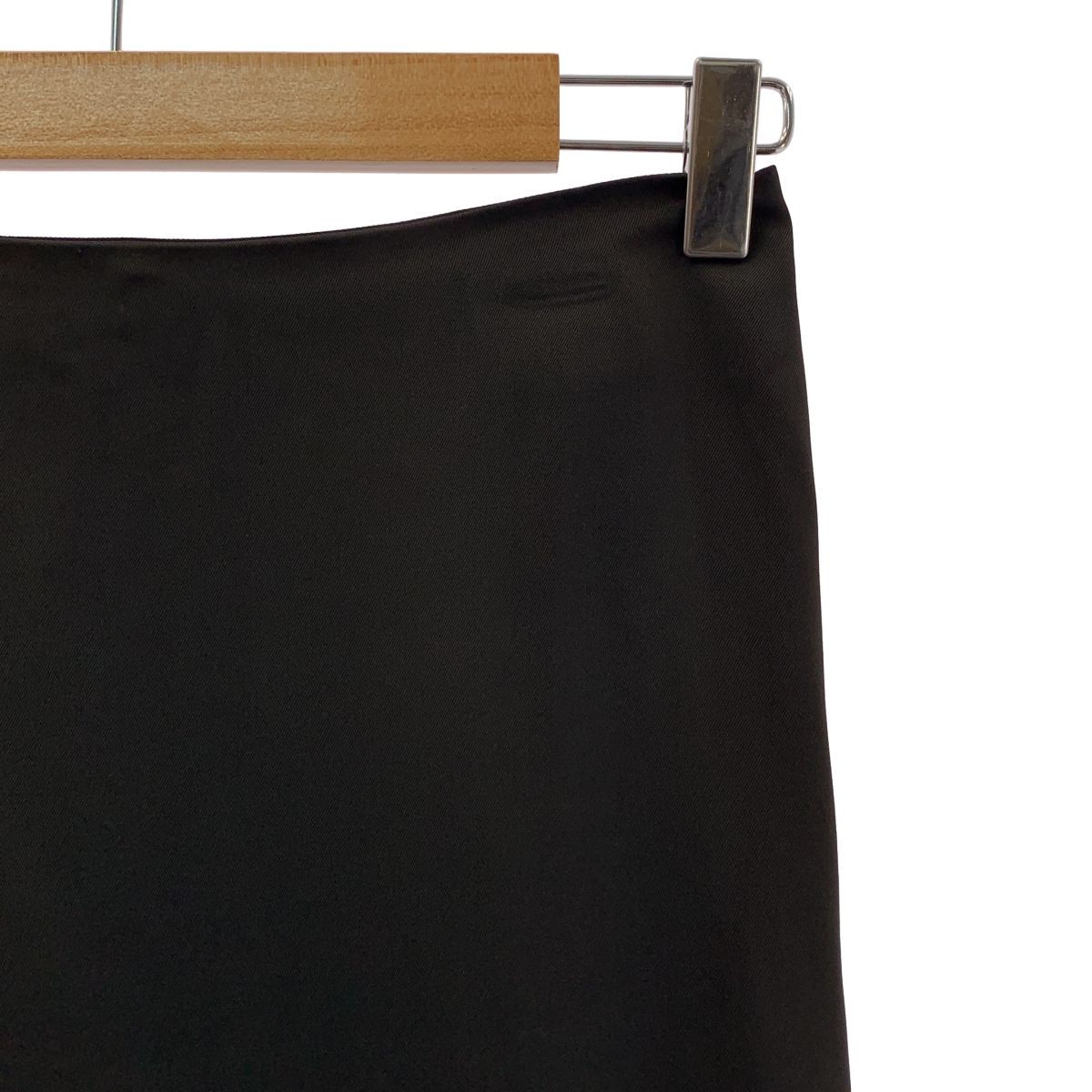 Jean Paul Gaultier ジャンポール ゴルチエ FEMME トリアセテート シルク バックスリット ロングスカート 38 チャコール レディース