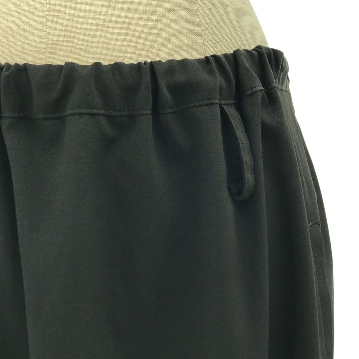 Y s ワイズヨウジヤマモト 2013 SS トリアセテート 変形 ドローストリング サルエルパンツ 2 ブラック レディース