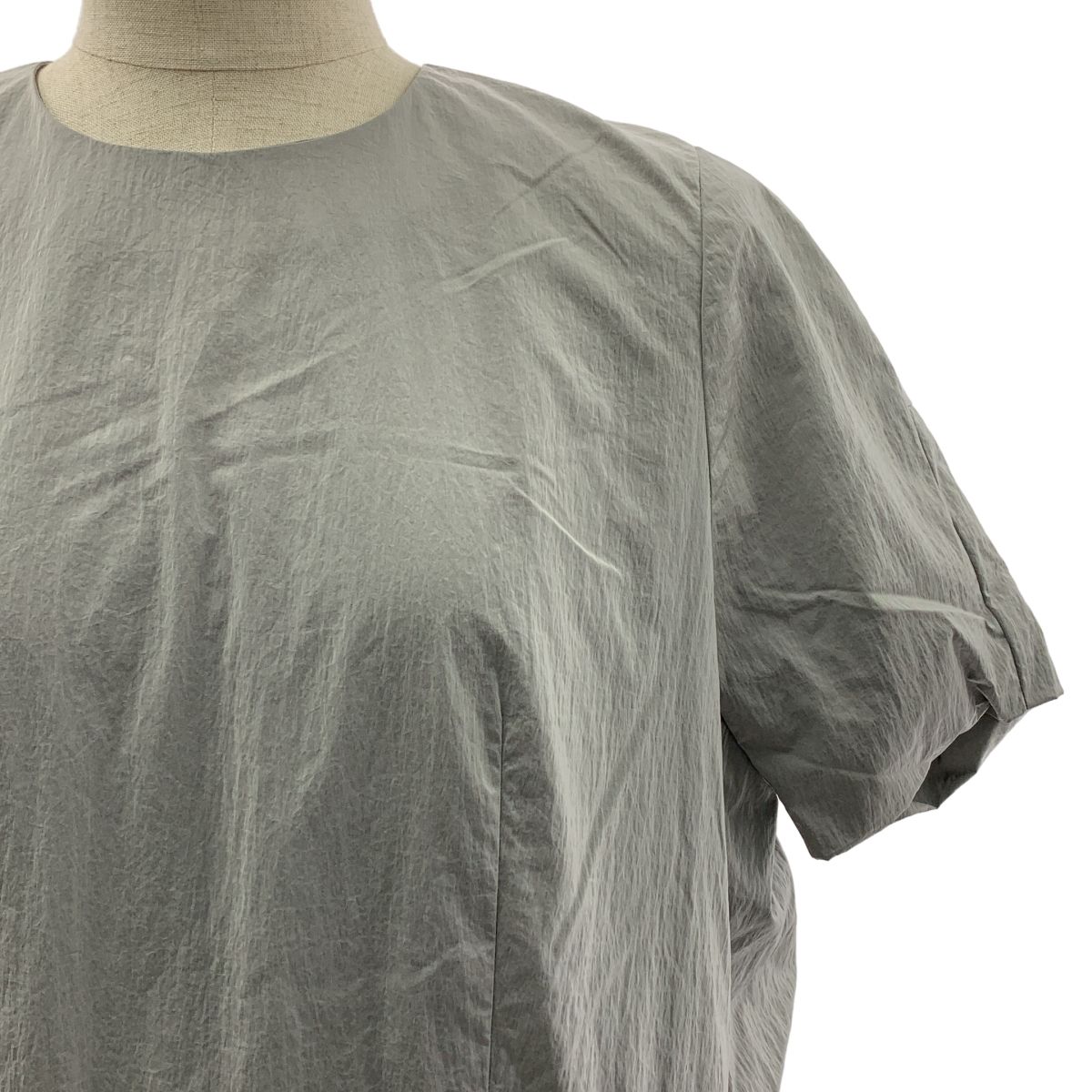 SHE Tokyo シートーキョー ギャザー ボリューム バックジップ バルーン ドレス ワンピース F ライトグレー レディース