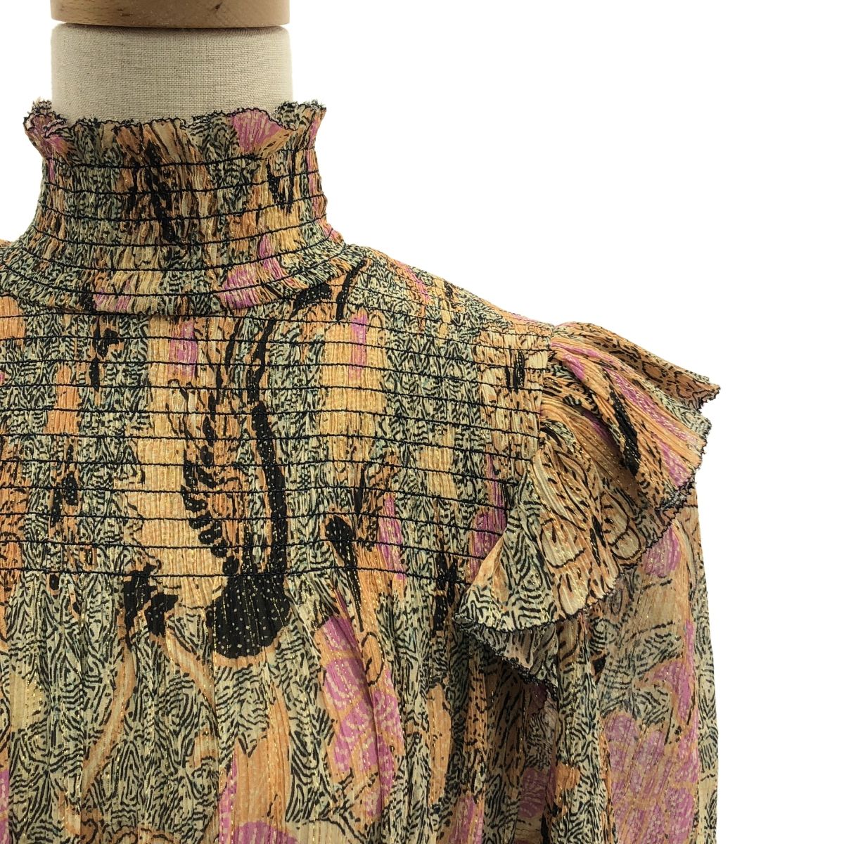 ULLA JOHNSON ウラジョンソン Constantine Dress コットン シルク コンスタンティン ドレス ワンピース 2 マルチ レディース