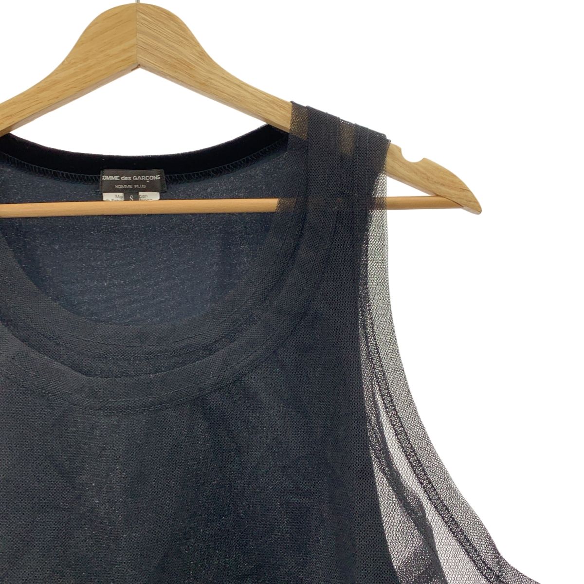 COMME des GARCONS HOMME PLUS | コムデギャルソンオムプリュス 2025 SS チュール レイヤード ロングタンクトップ S ブラック メンズ