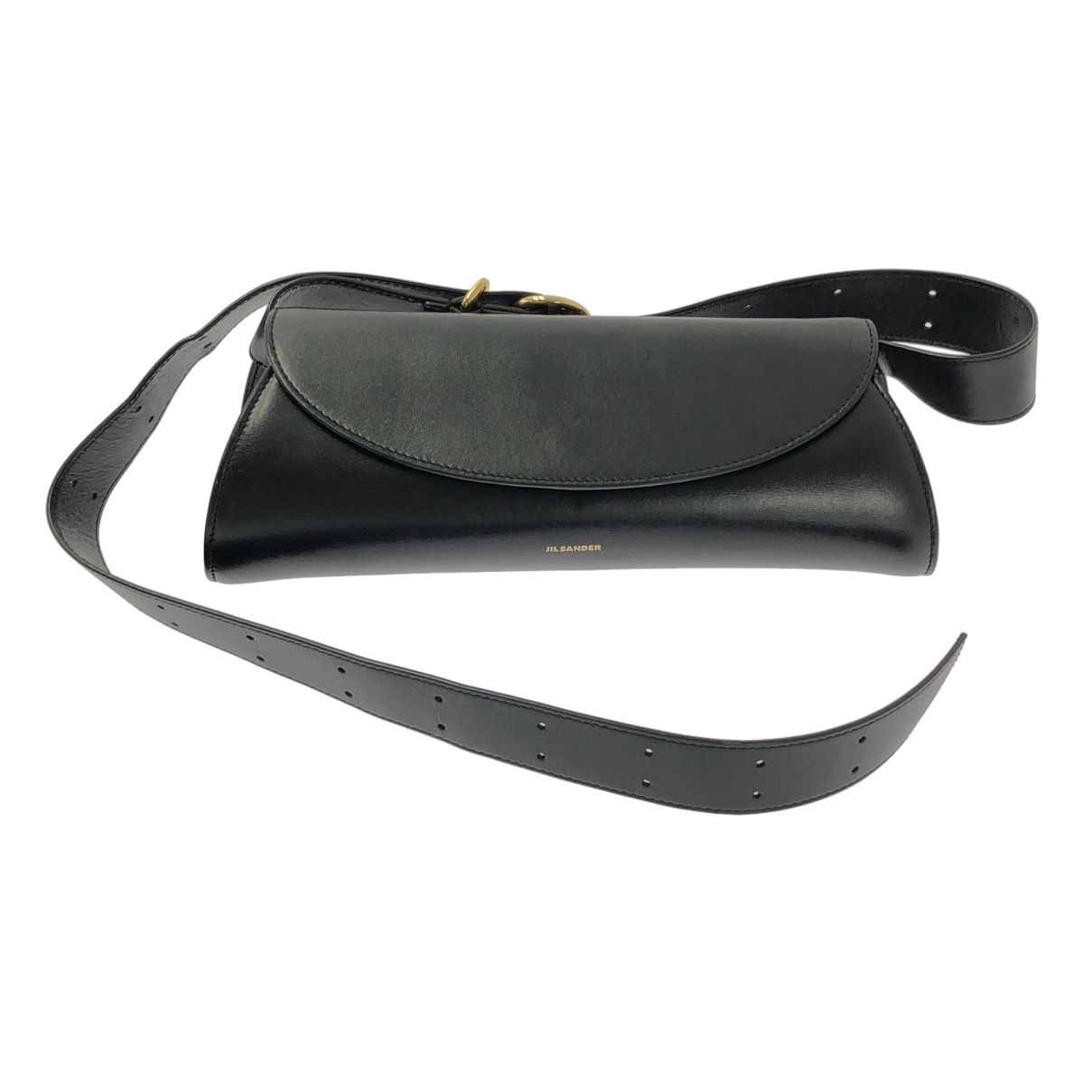 JIL SANDER ジルサンダー cannolo カンノーロ スモール レザー ショルダーバッグ ブラック レディース