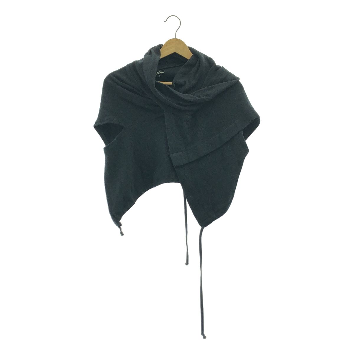tricot COMME des GARCONS | トリココムデギャルソン 2010 AW ウール縮絨 アシンメトリー ベスト S ブラック レディース