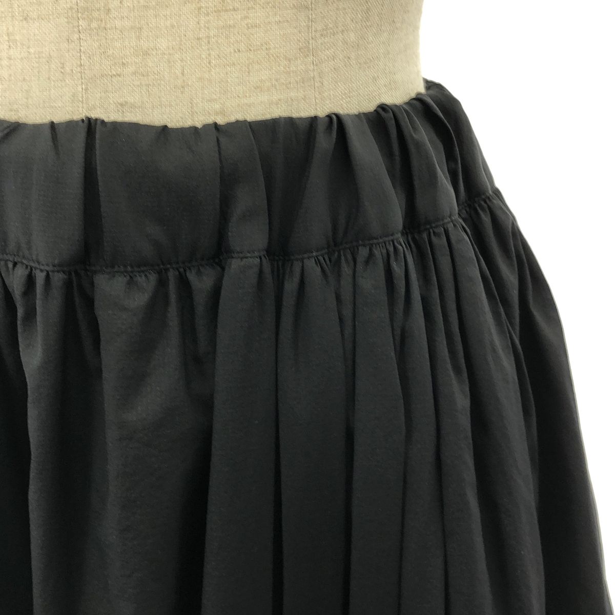 Y-3 ワイスリー サイドライン ギャザー アシンメトリー ロングスカート XXS ブラック レディース
