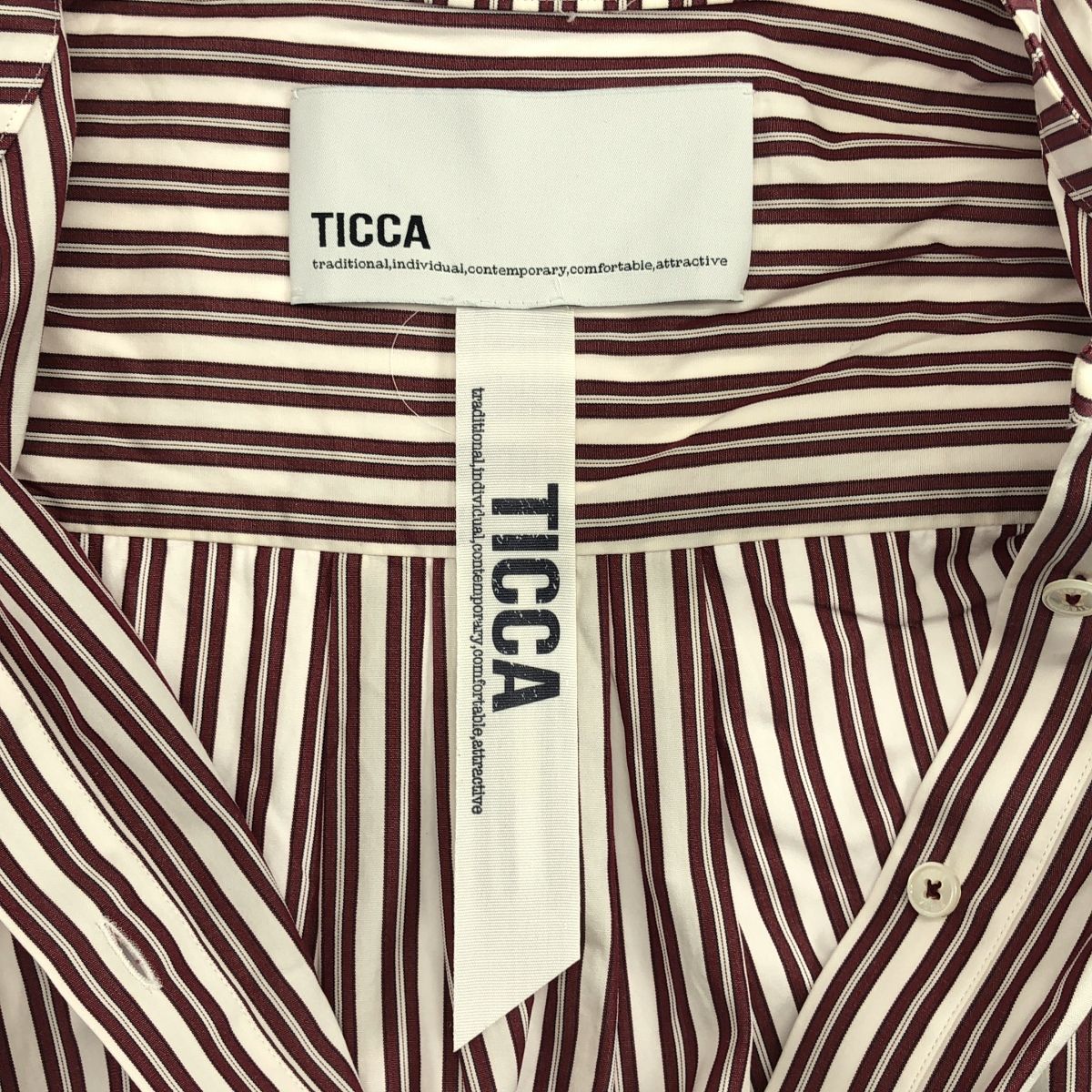 レディース 【美品】 TICCA / ティッカ | ストライプ バンドカラー 