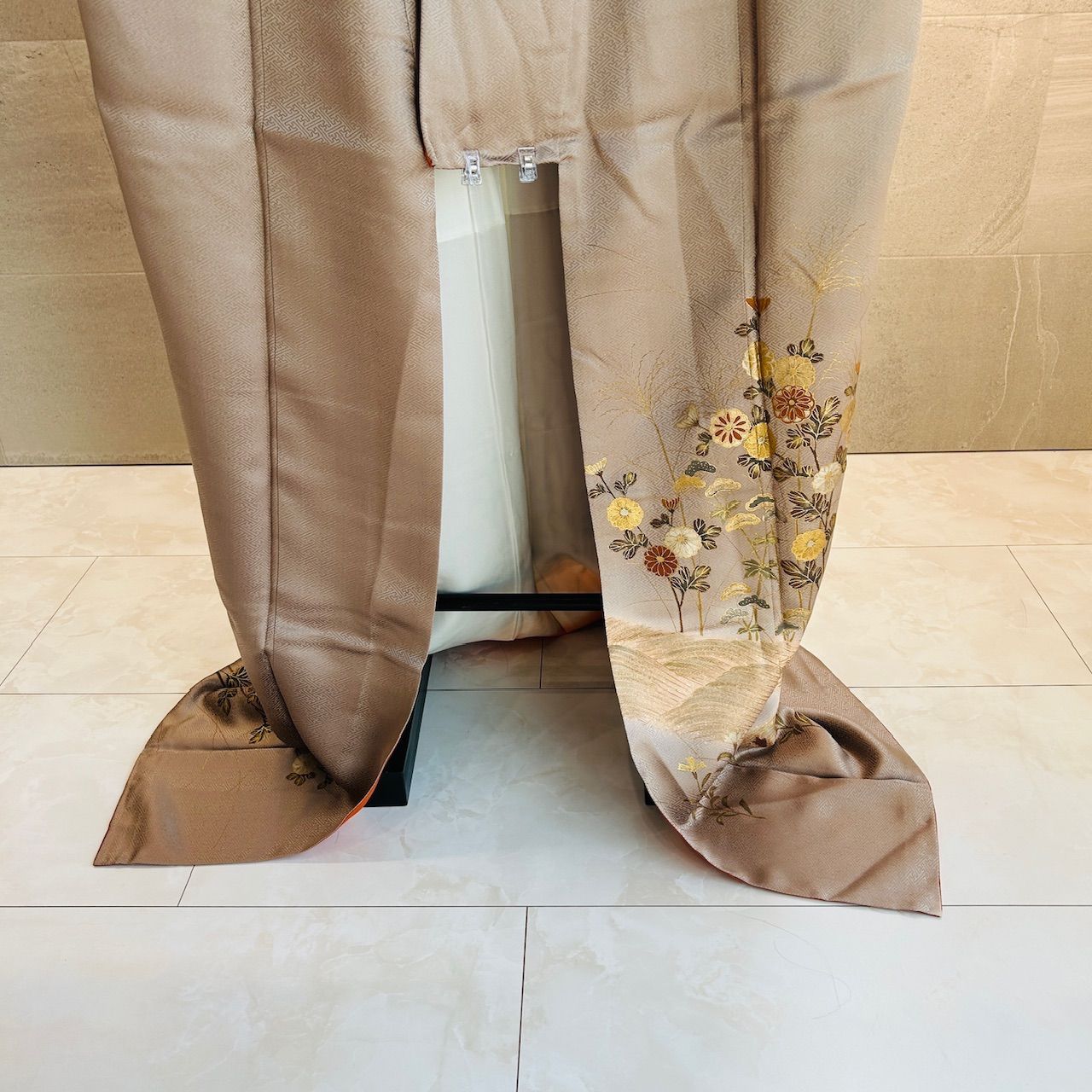  着物 帯 セット 付け下げ 袋帯 グレー系 緑系 上品 華やか 管理番号 訪問着 付け下げ 着物