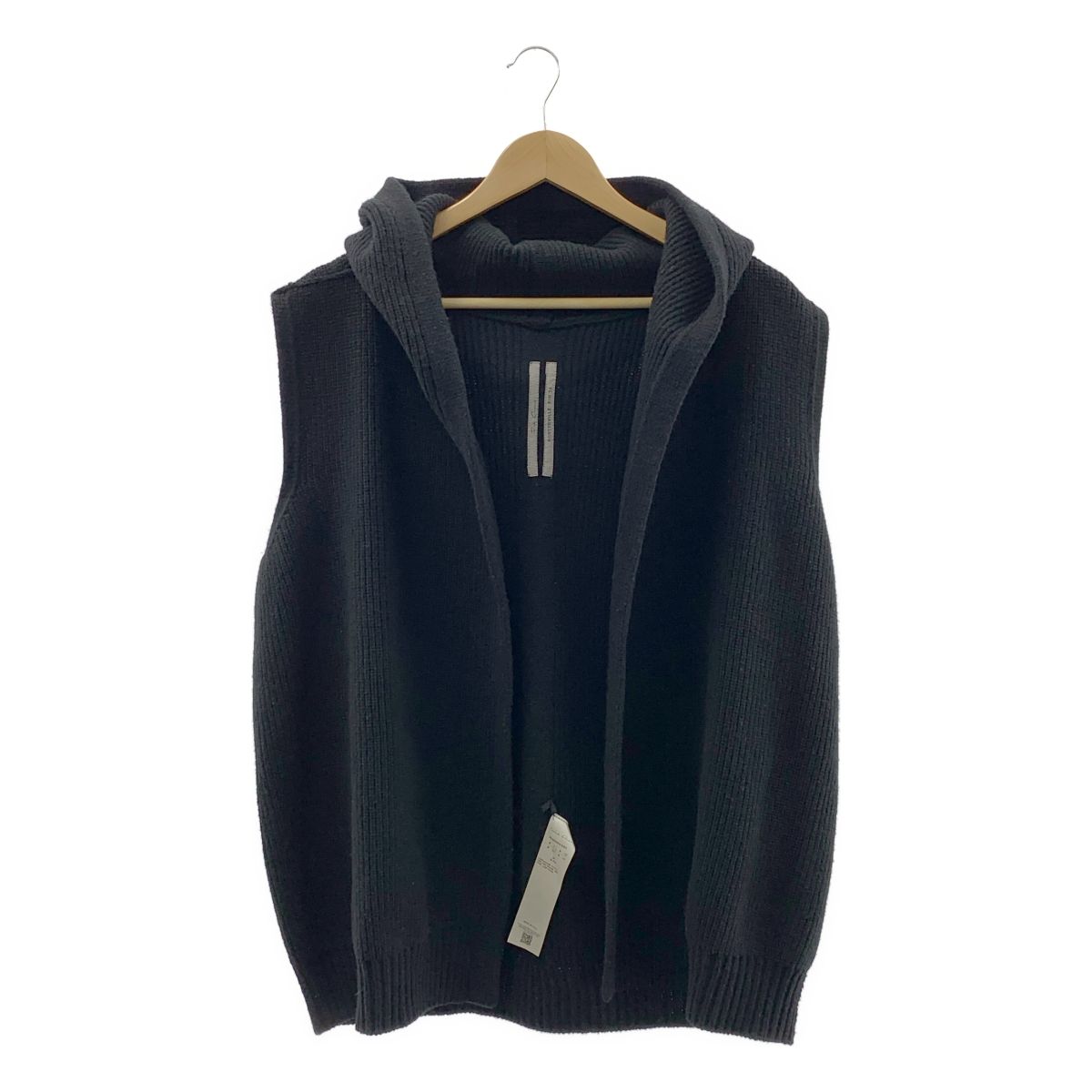 Rick Owens | リックオウエンス 2025 AW ヘビー ウール ライナー フーデッド ニットベスト M ブラック メンズ