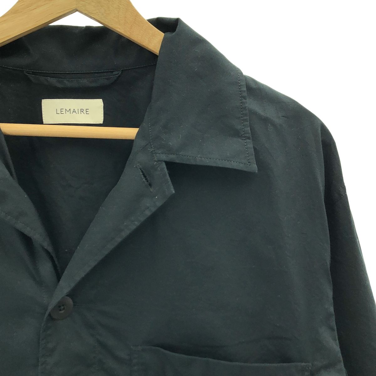 LEMAIRE | ルメール 2025 SS PYJAMA SHIRT コットンポプリン パジャマシャツ XS ブラック メンズ