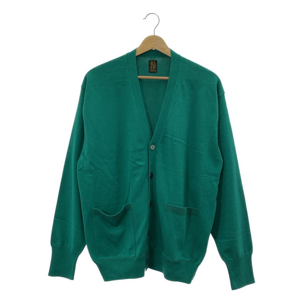 BATONER バトナー 2025 SS THE COTTON コットン ニット カーディガン 3 グリーン メンズ