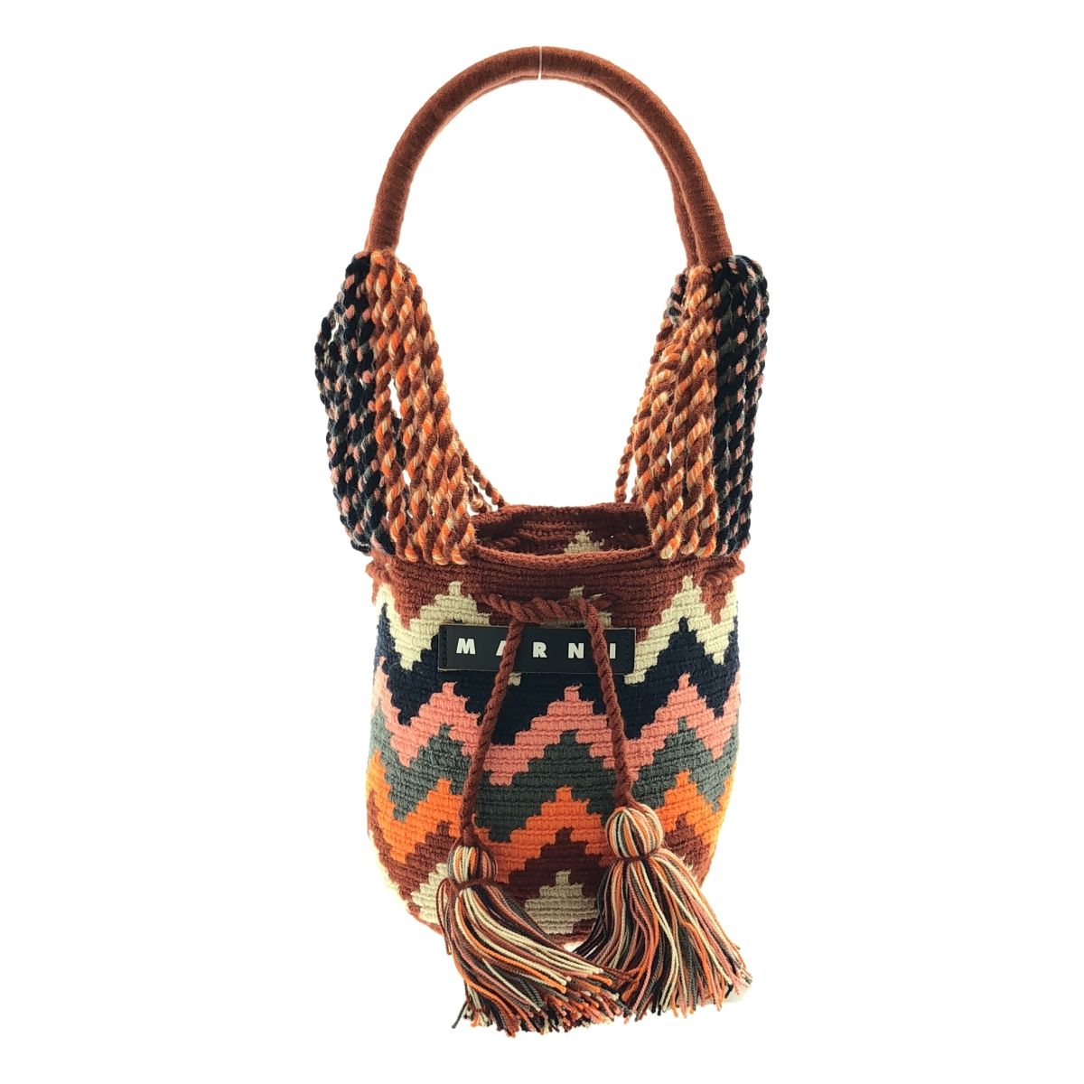 MARNI | マルニ クロシェ編み ロゴ ハンド トートバッグ マルチカラー レディース