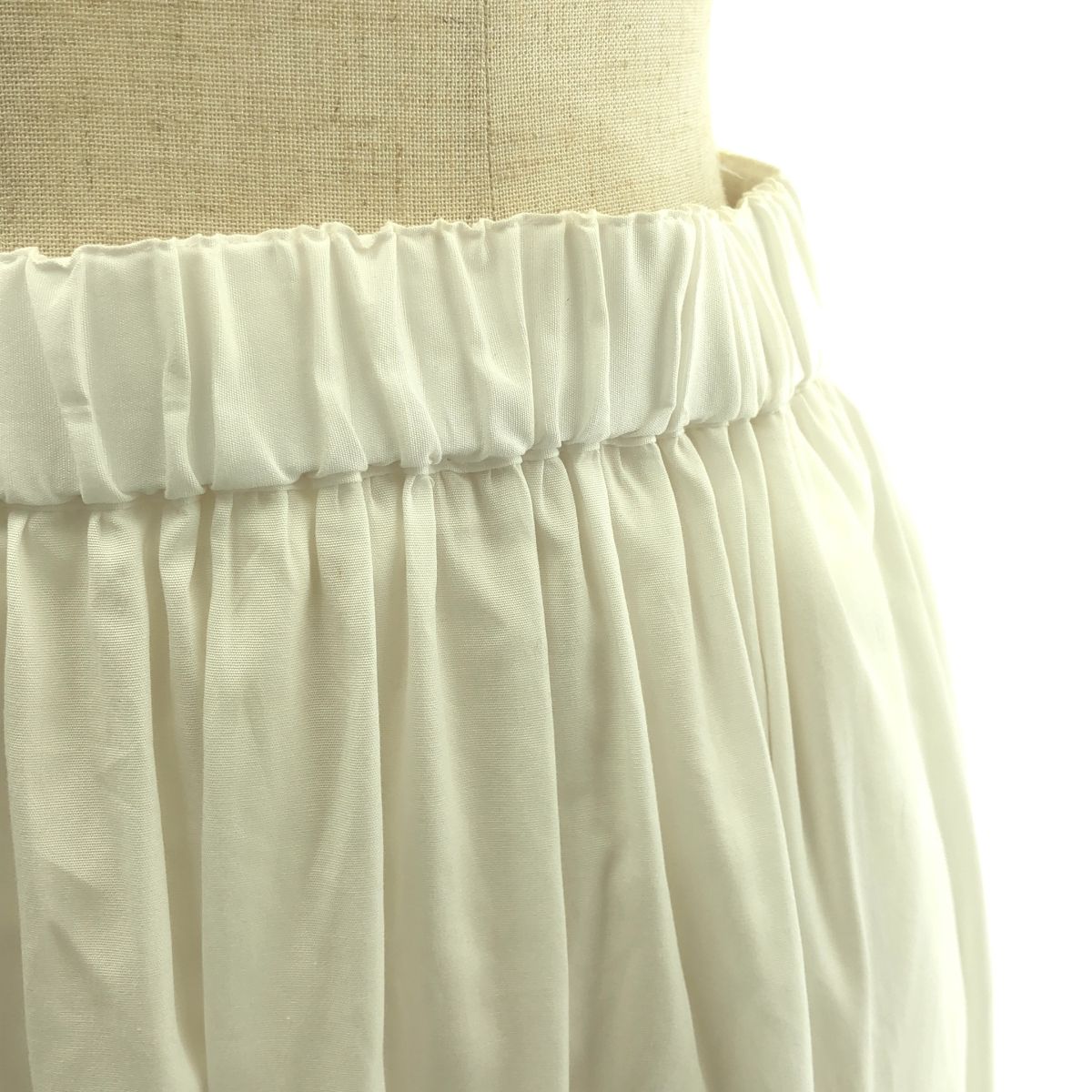 COMME des GARCONS GIRL コムデギャルソンガール 2021 SS ドローストリング フリル ギャザー ボリューム スカート S ホワイト レディース