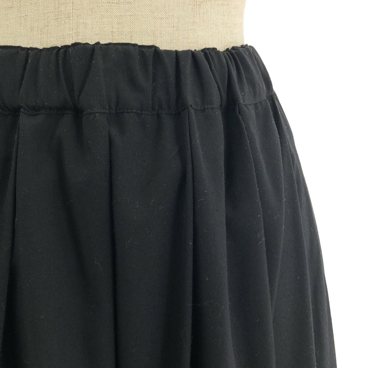 COMME des GARCONS コムコム 2020 AW タック フリル ボリューム ロングスカート XS ブラック レディース