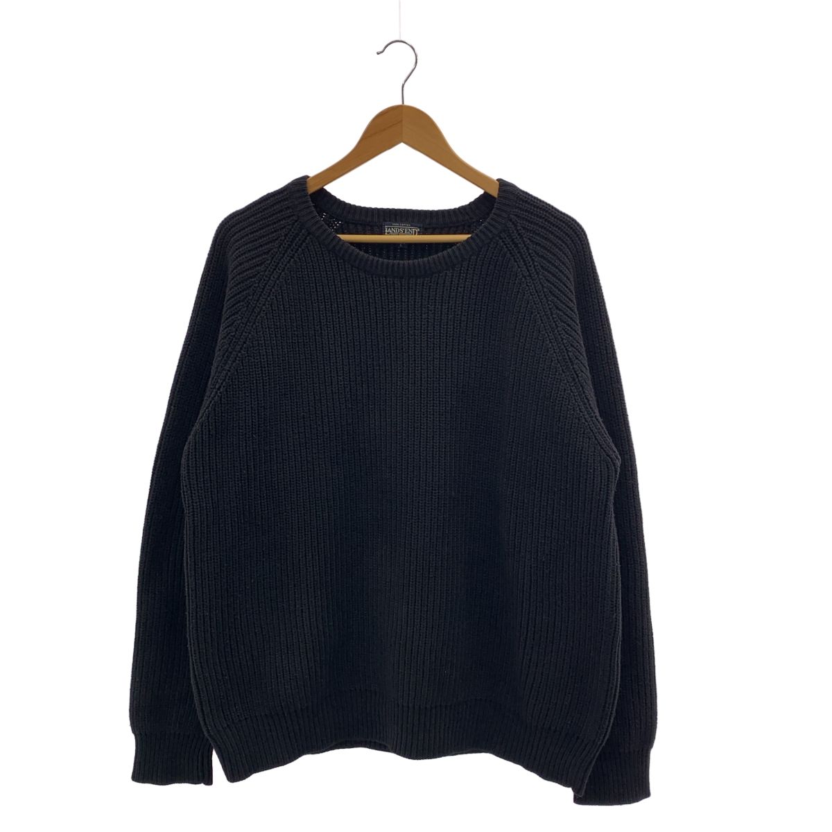 LANDS END ニットセーター ブラック 古着 ランズエンド ランズエンド 