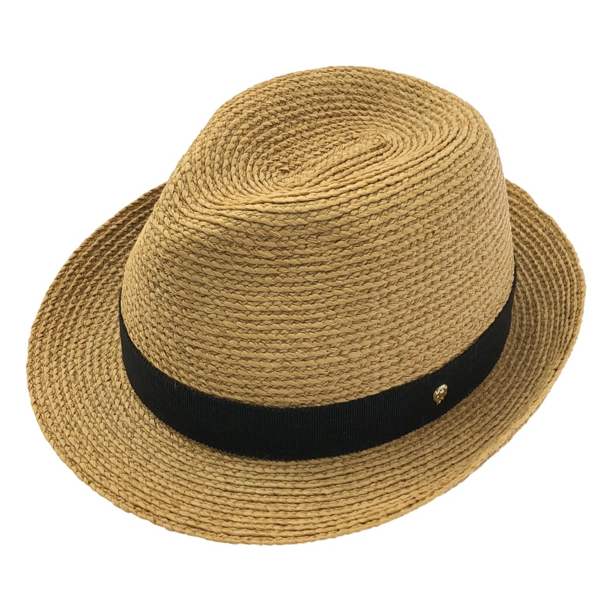 Helen Kaminski 麦わら帽子 ベージュ ブラックリボン 美品】 Helen Kaminski / ヘレンカミンスキー | リボン ハット 麦わら