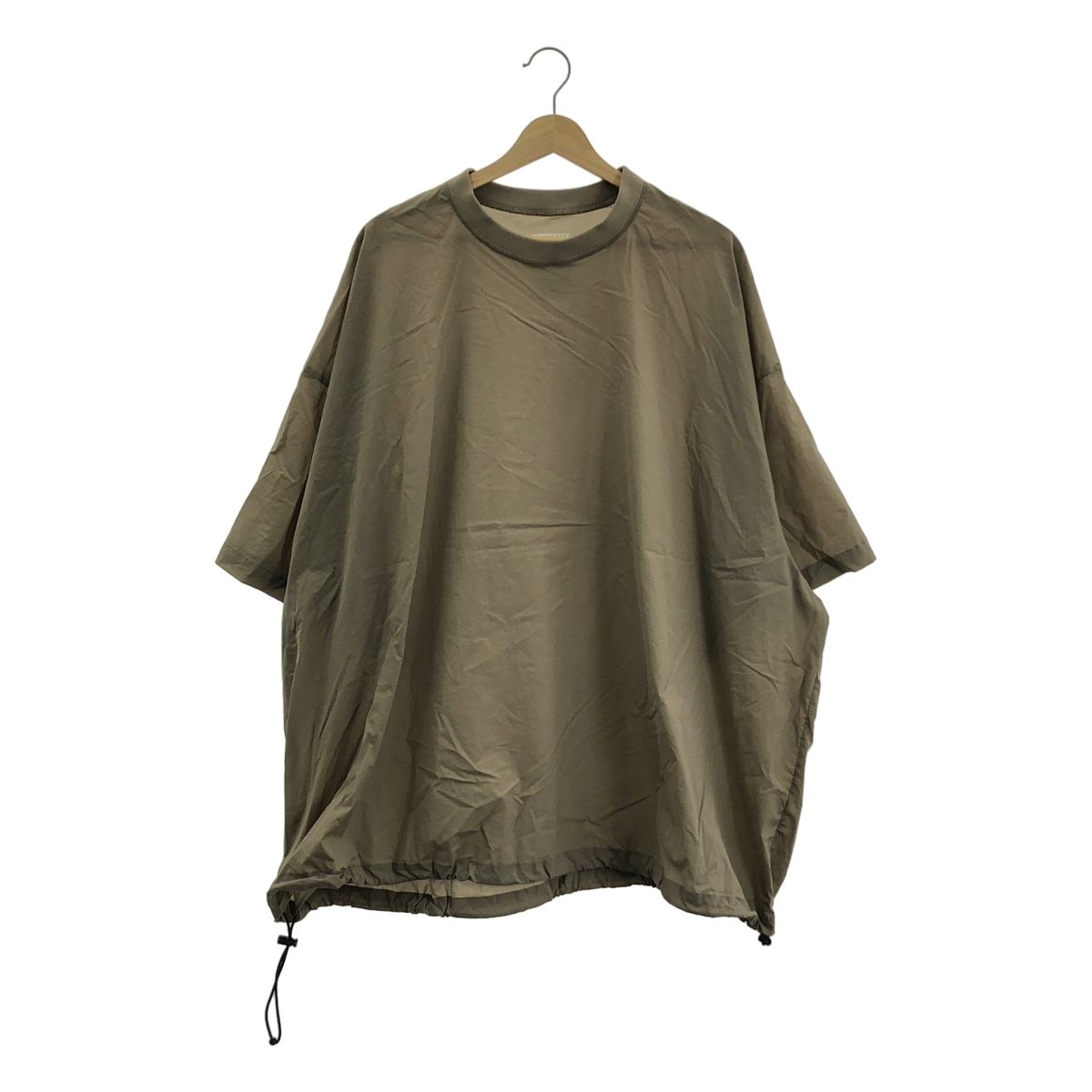 S F C SFC エスエフシー BIG NYLON SS TEE ナイロン オーバーサイズ ドローストリング カットソー XXL カーキ メンズ