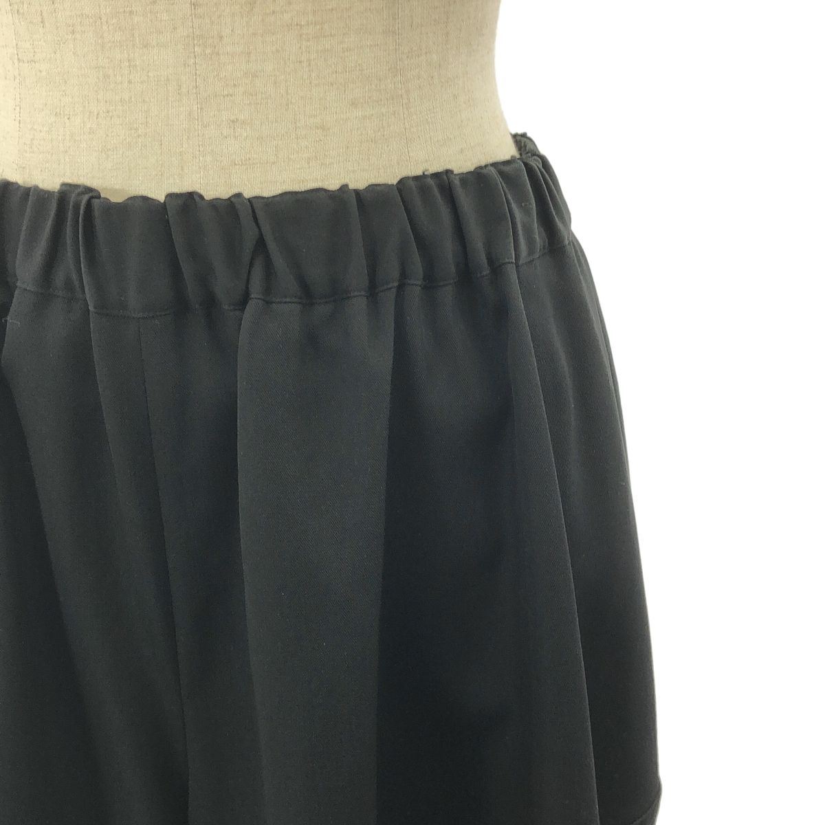 COMME des GARCONS コムコム 2018 SS 変形 立体 アシンメトリー ドローストリング バルーン スカート パンツ XS ブラック レディース