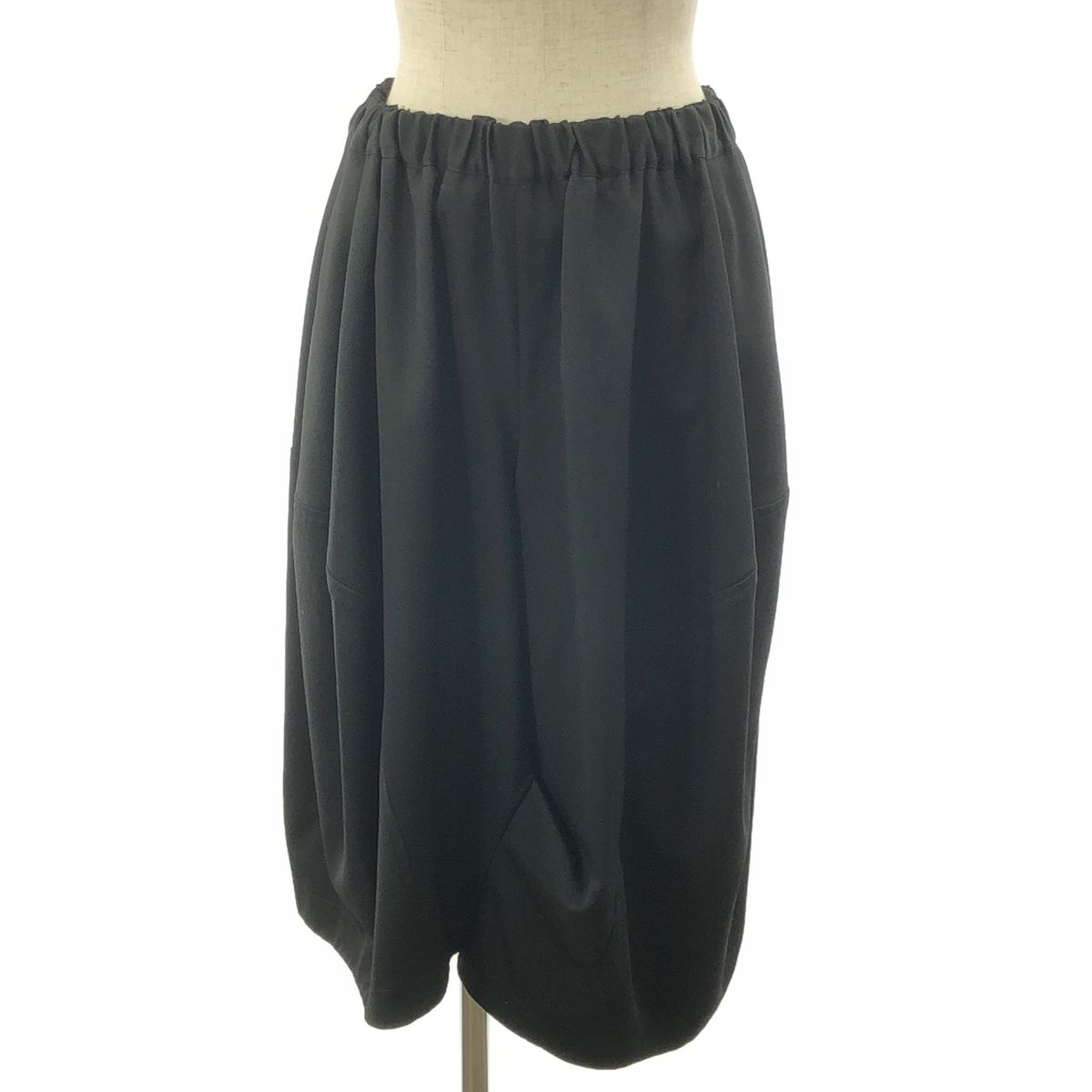 COMME des GARCONS | コムコム 2018 SS 変形 立体 アシンメトリー ドローストリング バルーン スカート パンツ XS ブラック レディース