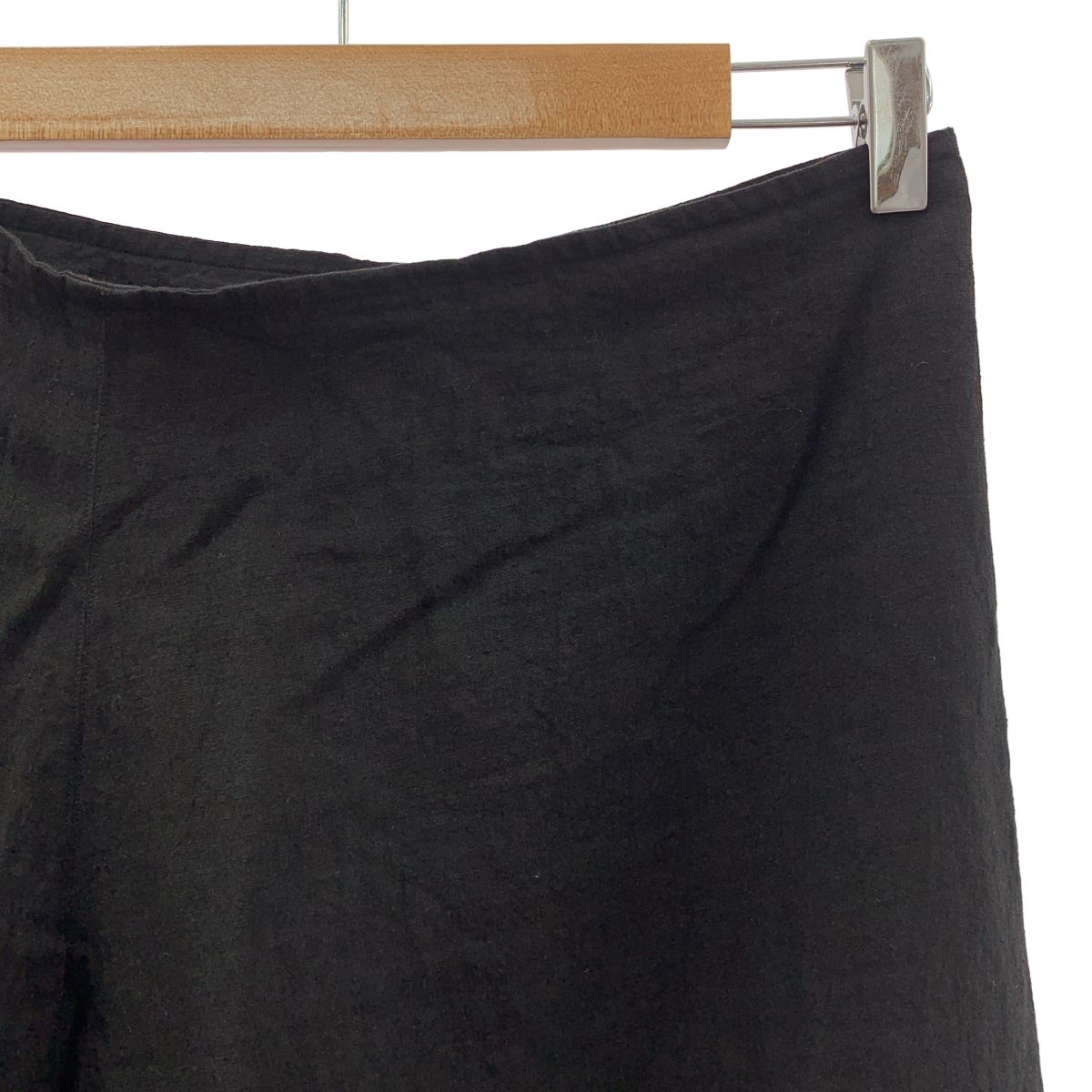 ゴーシュ 2025 SS 66 1 リネン ロングスカート 2 ブラック レディース