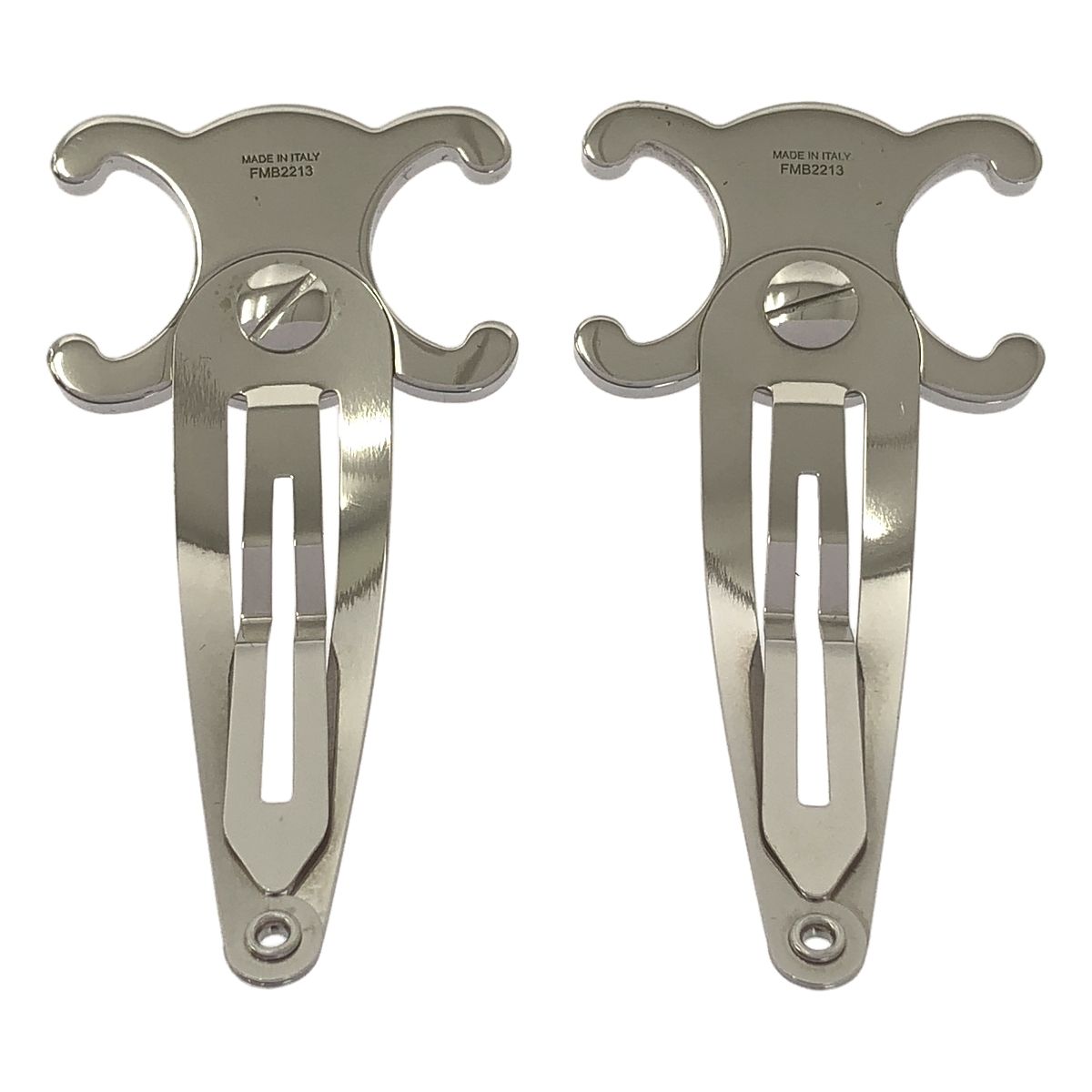 美品】 CELINE / セリーヌ | トリオンフ スナップ ヘアクリップ 2本