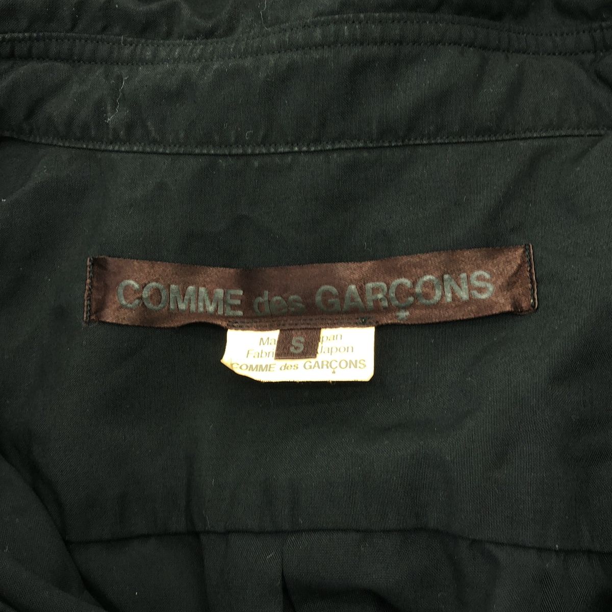 【美品】  COMME des GARCONS / コムデギャルソン | 2020AW | ポリエステル ギャザー ボリューム ブラウス トップス | S | ブラック | レディース 美品】 COMME des GARCONS / コムデギャルソン | 2020AW
