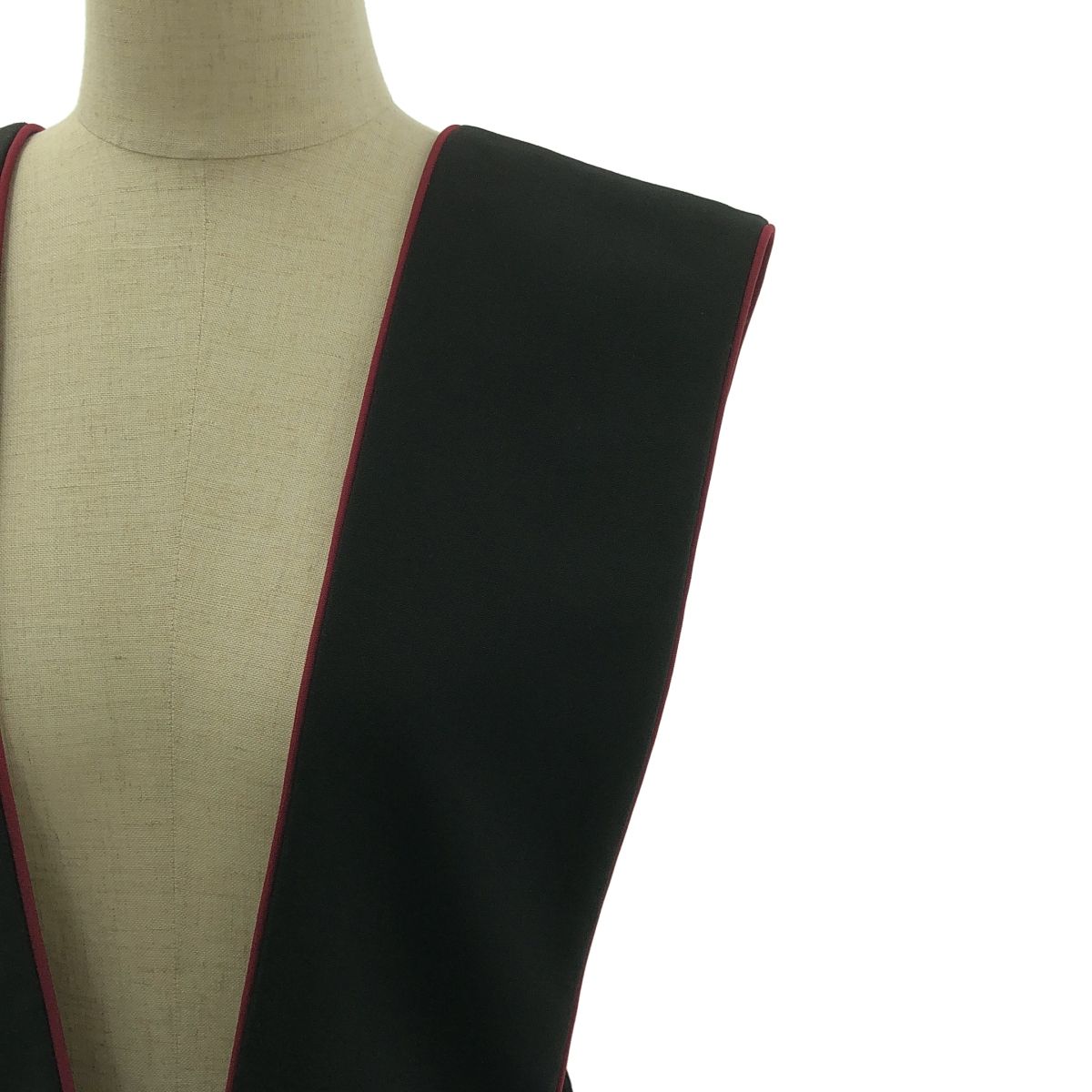 robe de chambre COMME des GARCONS ローブドシャンブルコムデギャルソン 2002 SS ウール パイピング ジャンパースカート M ブラック レディース