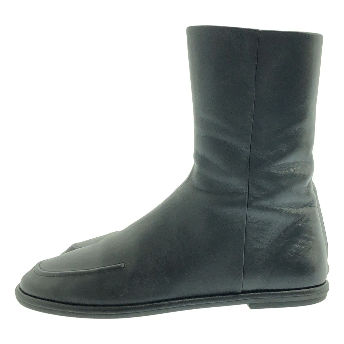 THE ROW ザロウ CANAL BOOTIE ナッパレザー サイドジップ ブーツ 36 ベージュ レディース