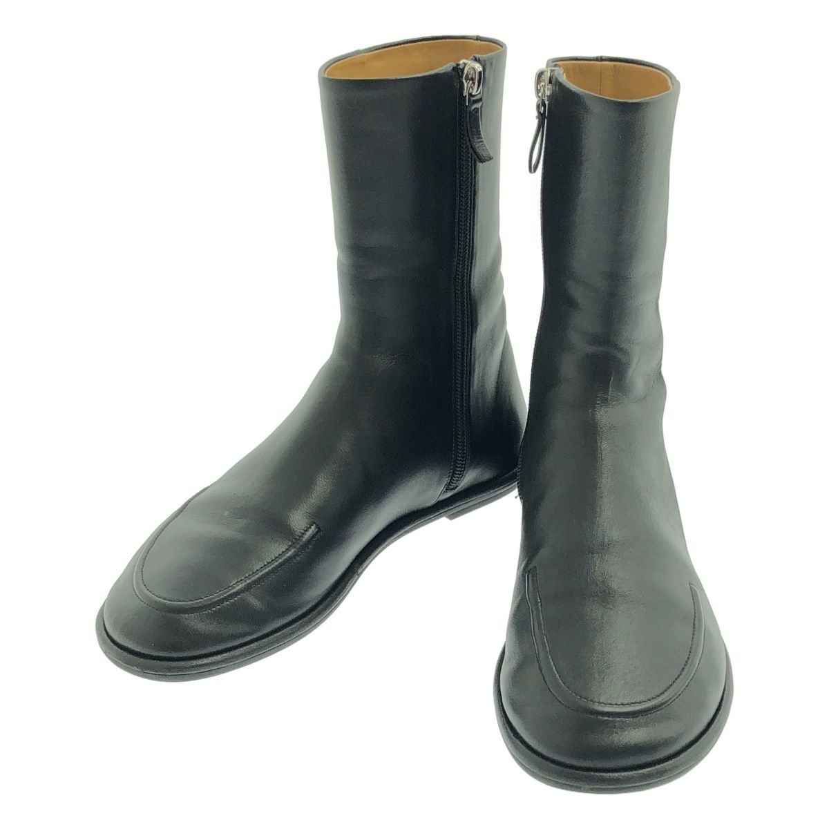 THE ROW ザロウ CANAL BOOTIE ナッパレザー サイドジップ ブーツ 36 ベージュ レディース