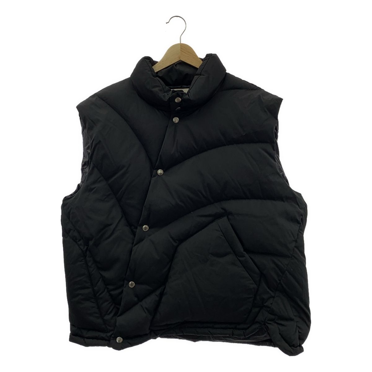 yoshio kubo ヨシオクボ アシンメトリー ダウンベスト 3 ブラック メンズ