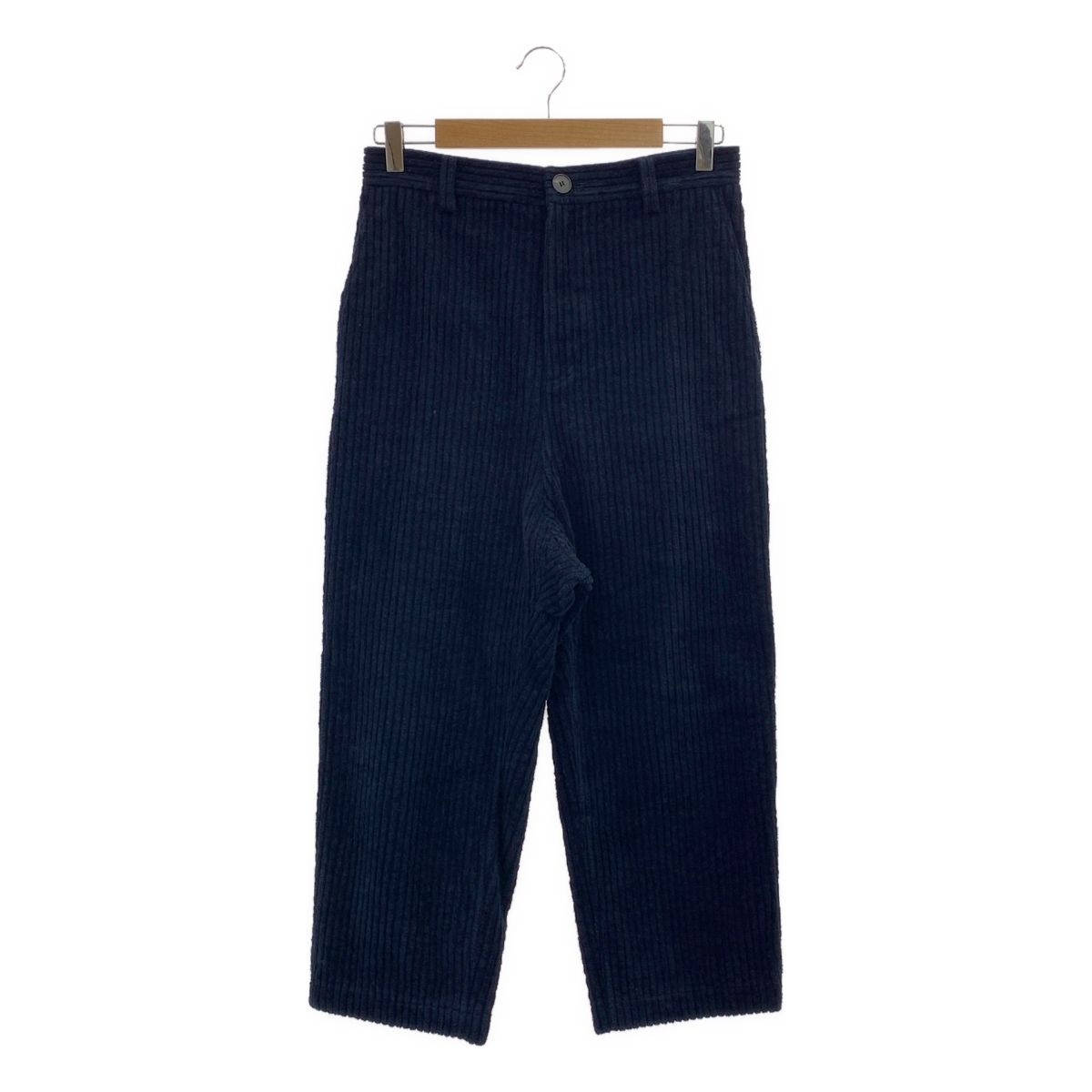 SOFIE D HOORE ソフィードール 太畝 コーデュロイ ワイド パンツ 34 ネイビー レディース