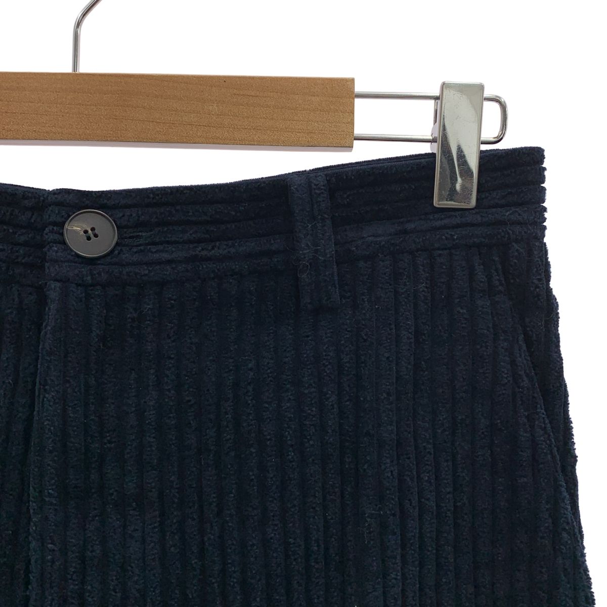 SOFIE D HOORE ソフィードール 太畝 コーデュロイ ワイド パンツ 34 ネイビー レディース