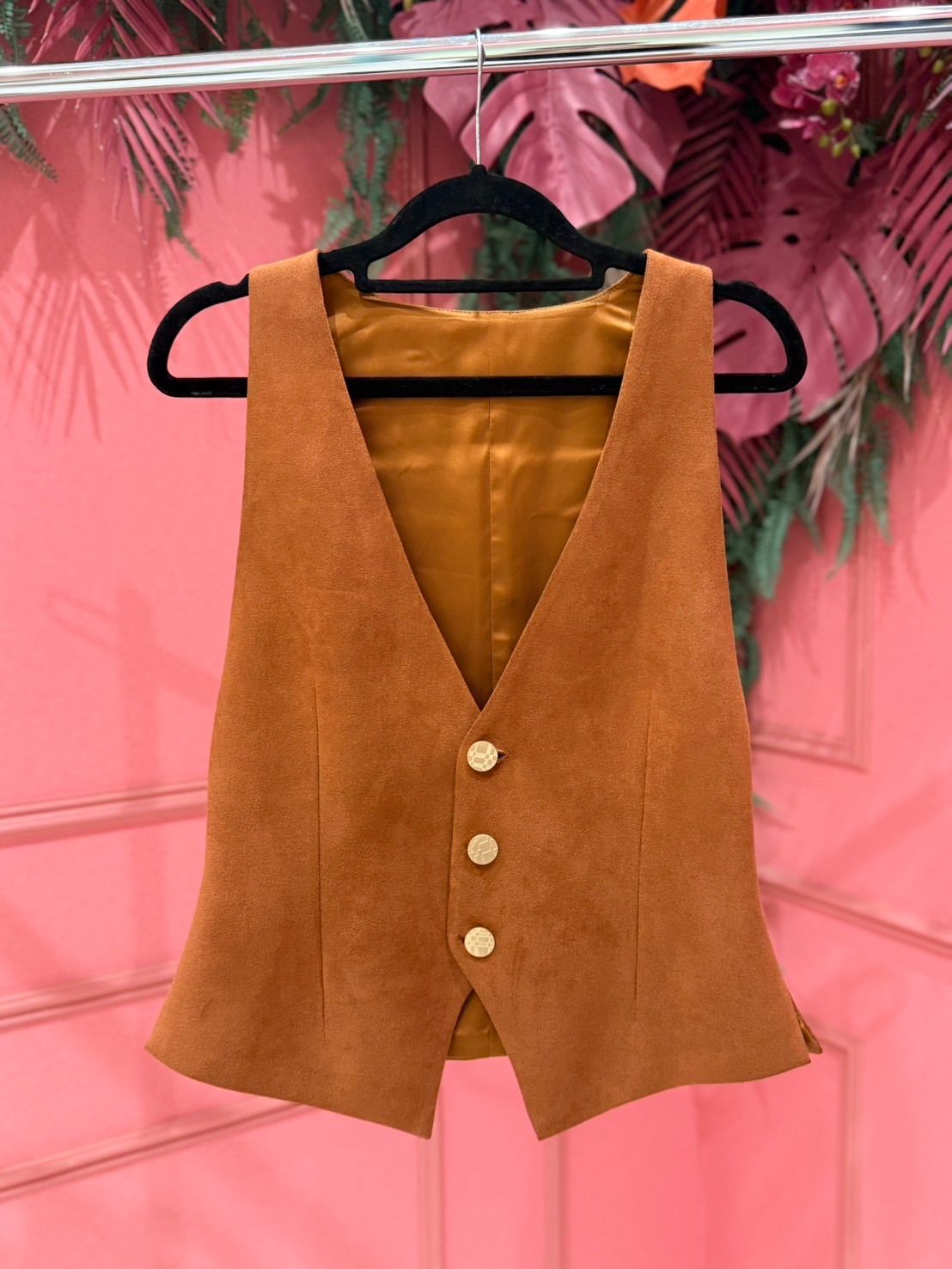 gentil ジャンティ HOMME 社交ダンス ウェア メンズ ベスト ブラウン スエード